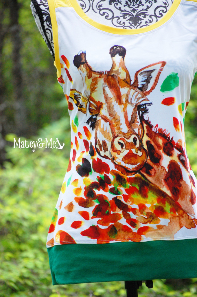 Watercolor Giraffe Stardust Tank