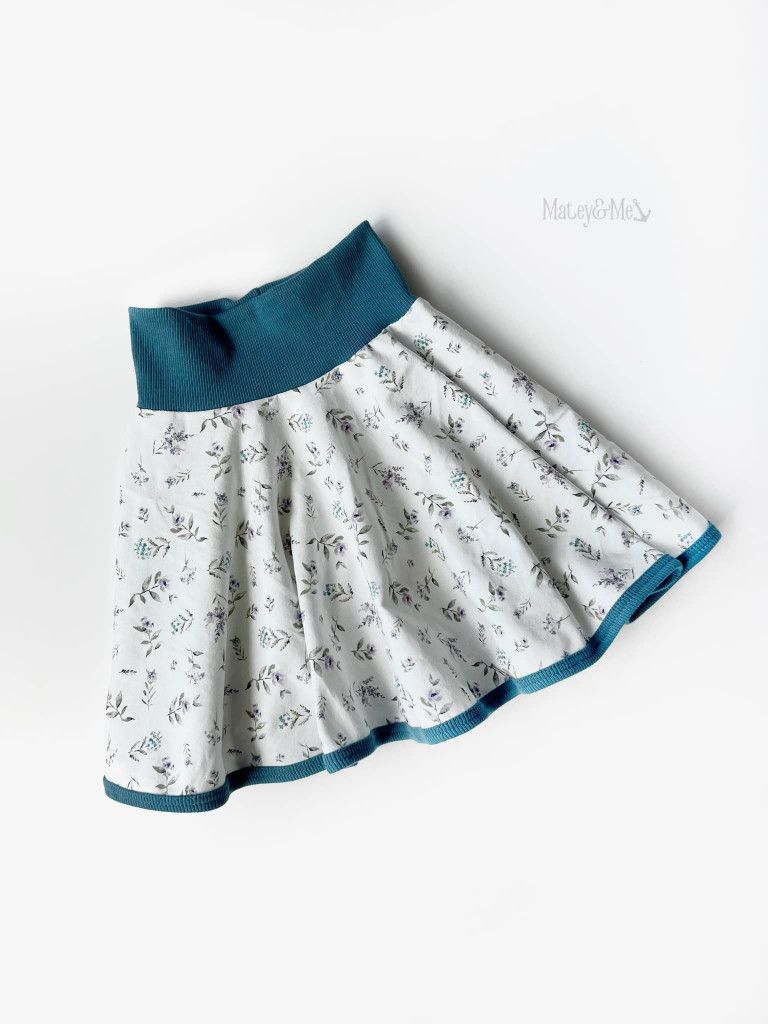 Lavender Field Twirl Girl Skirt 3/4