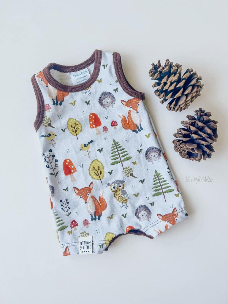 Forest Friends Tank Romper NB