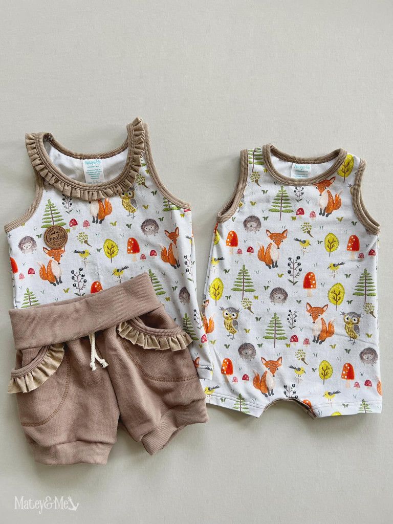 Forest Friends Ruffled Set