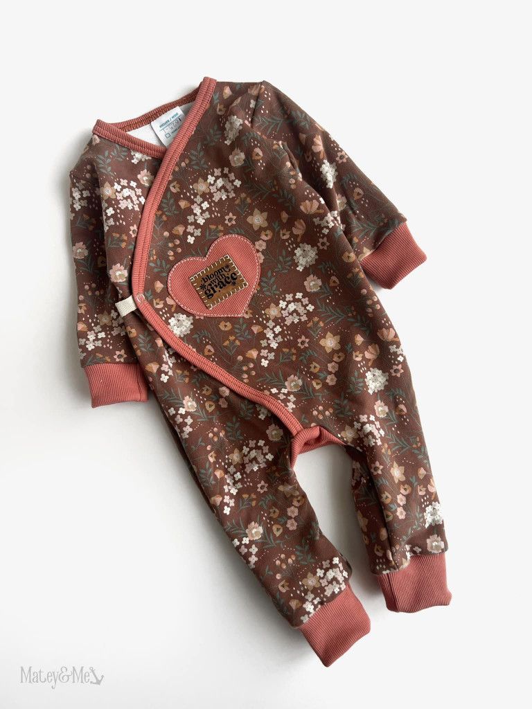 Earthy Floral Romper 6 mo