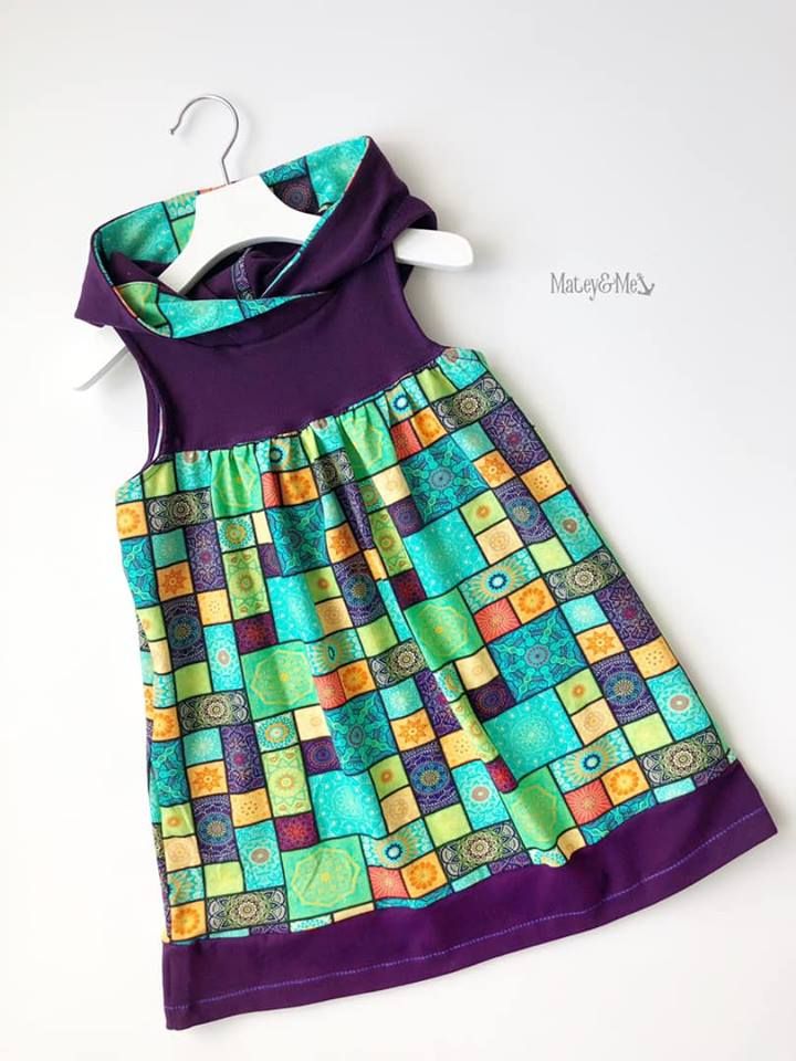 Stained Glass Mosaic Hooded Sunny Day Dress